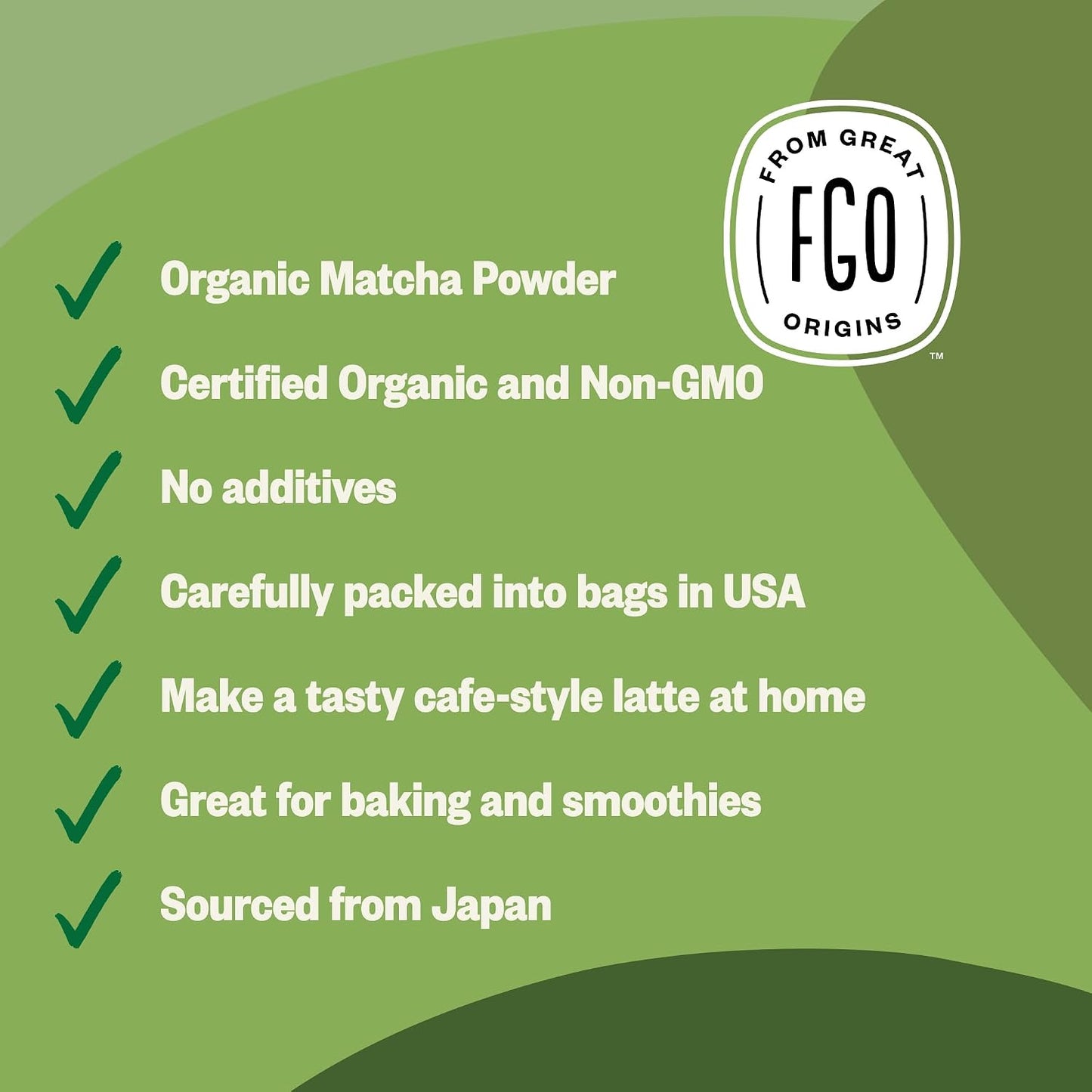 Organic Matcha Green Tea Powder - Organic Matcha for Lattes, Smoothies & Baking - USDA Organic & Non-Gmo - 16Oz Resealable Bag