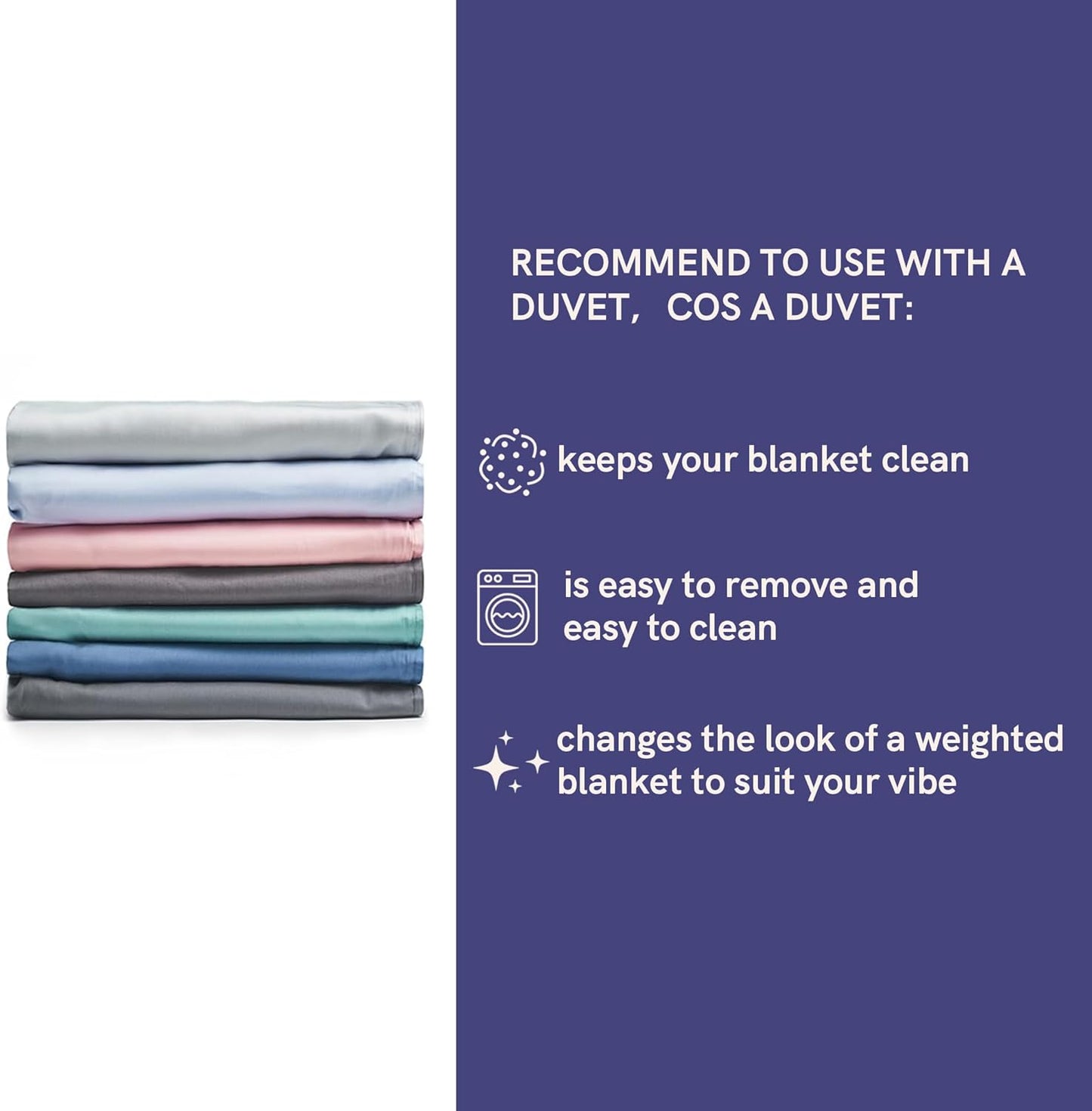 Cooling Weighted Blanket for Adults, 12Lbs Heavy Bed Throw Comforter with 100% PE Fabric, Ideal for Hot Sleepers or Summer Days(48X72 Inches for Twin/Full Bed, 12 Pounds, Blue)