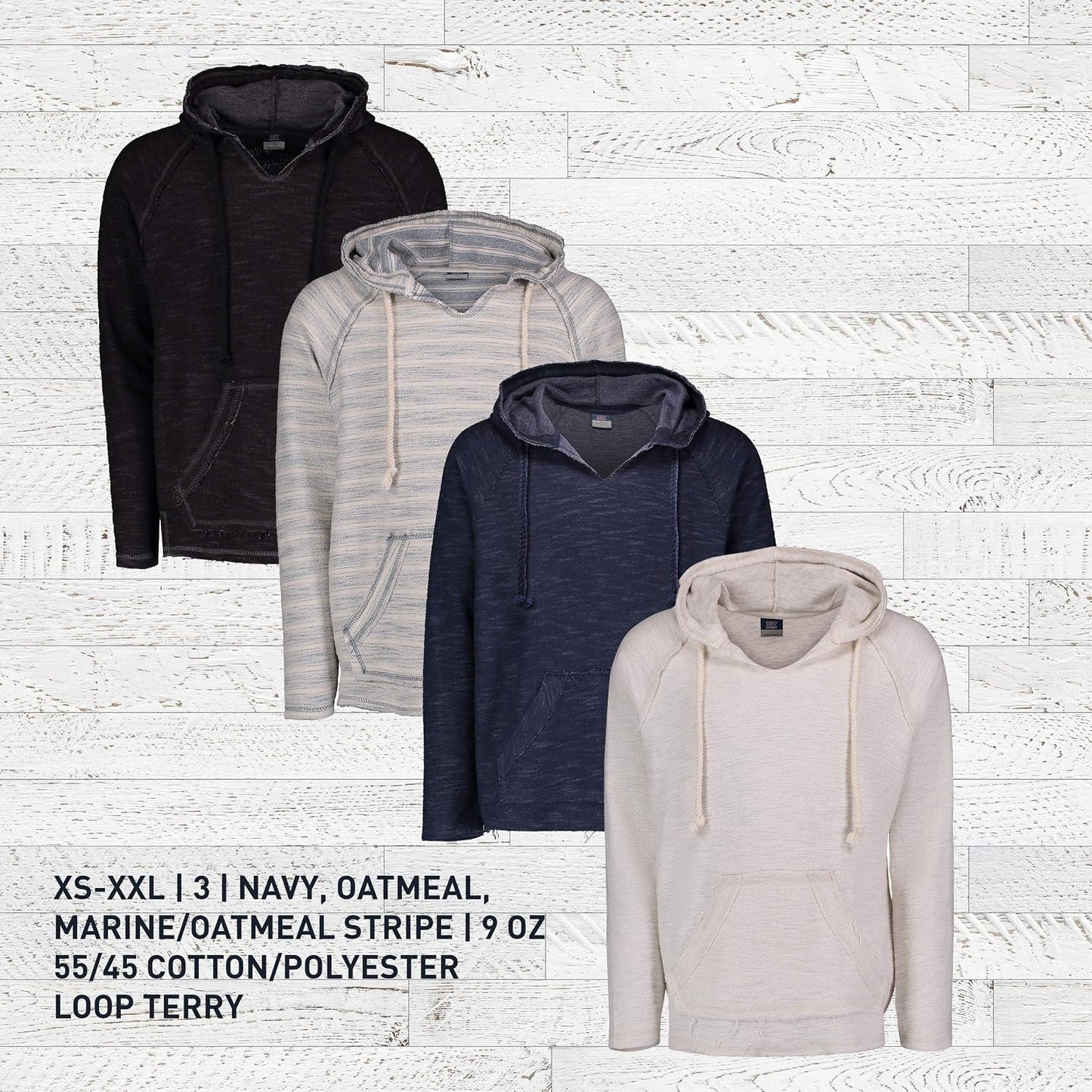 Men'S Baja Hoodie - Lightweight Pullover Hoodie