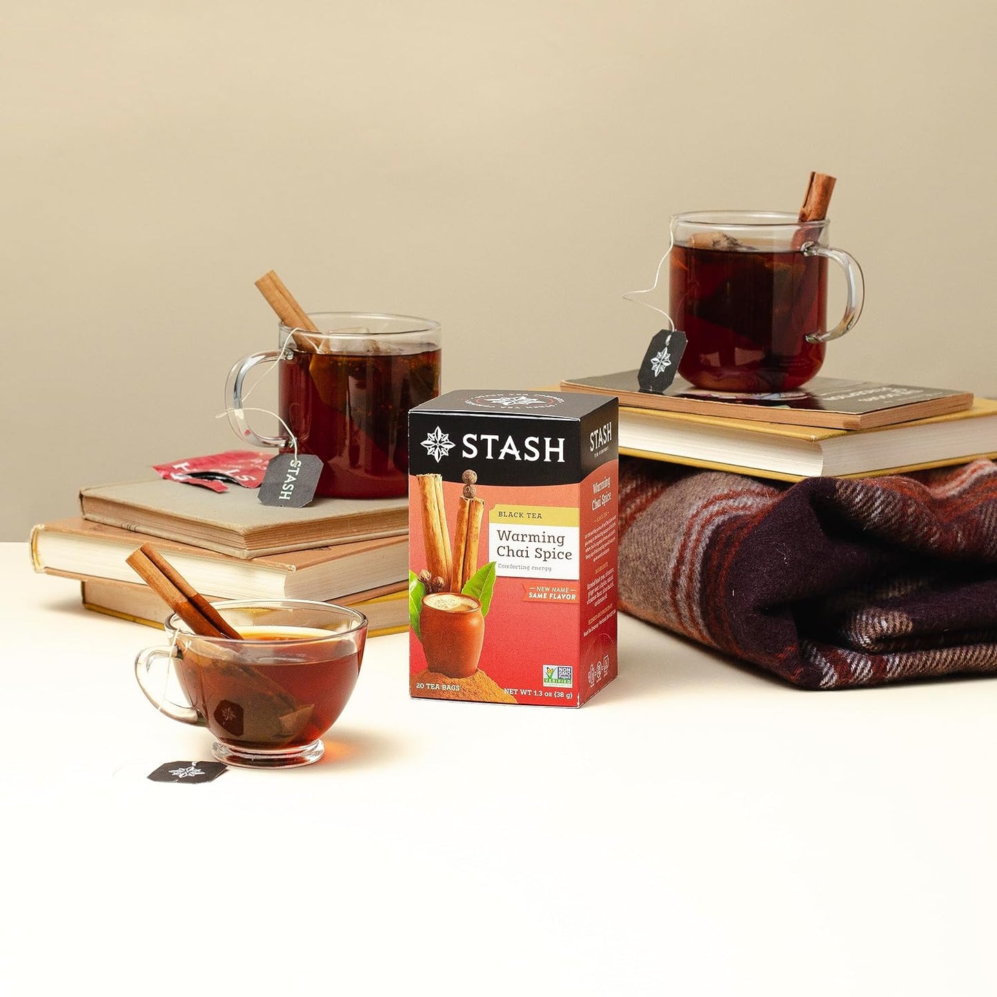 Tea Chai Spice Black Tea, 6 Boxes with 20 Tea Bags Each (120 Tea Bags Total)