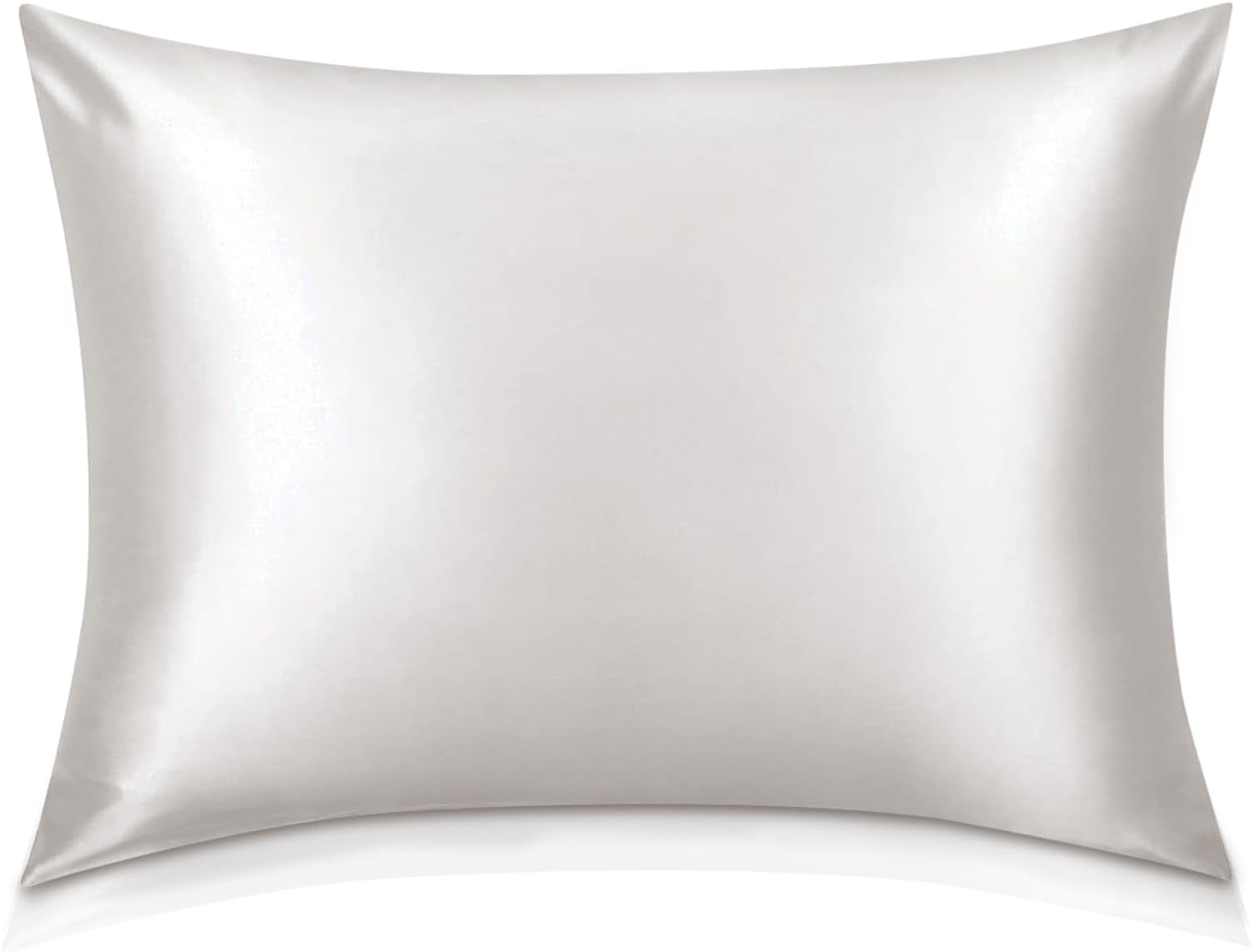 100% Silk Pillowcase - Mulberry Silk Pillow Cases, 22 Momme 6A Grade Fibers, Silk Pillow Case for Hair and Skin Health, with Hidden Zipper (Standard 20''×26'', Ivory White, 1PC)