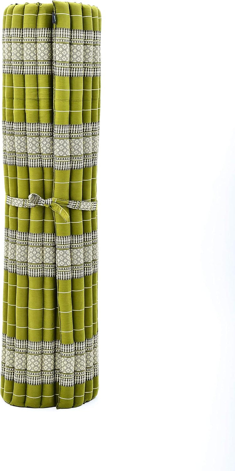 - Foldable Floor Mattress - Japanese Roll up Futon -Trifold Tatami Mat- Guest Floor Bed - Camping Mattress - Thai Massage Mat, Kapok Filled, 75 X 57 Inches, Green