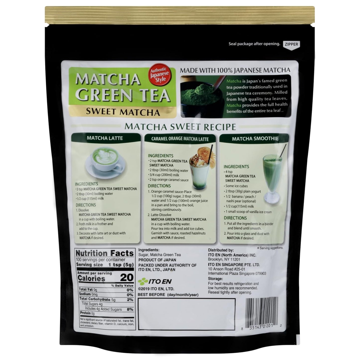 Matcha Green Tea, Sweet Powder, 17.5 Ounce (Pack of 1), Sweetened Green Tea Powder