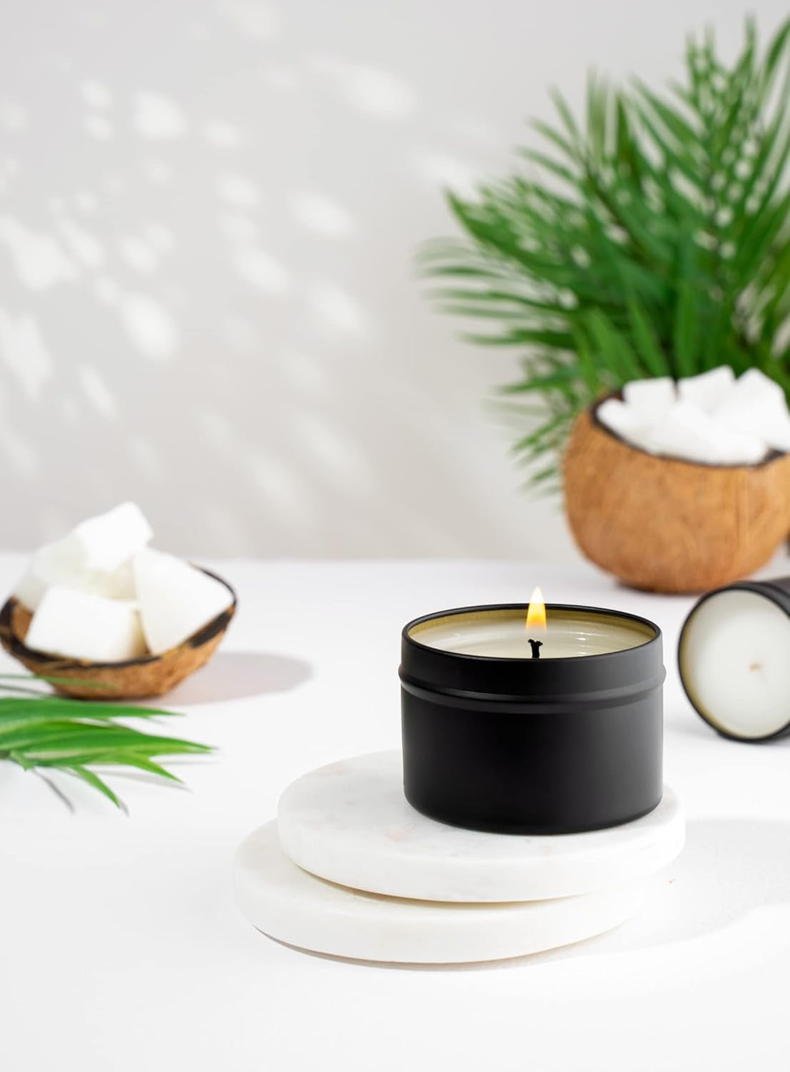 Black Candle Tins 4Oz, 24 Piece Candle Containers | Classic, Bulk Candle Tins with Lids, Candle Jars for Candle Making