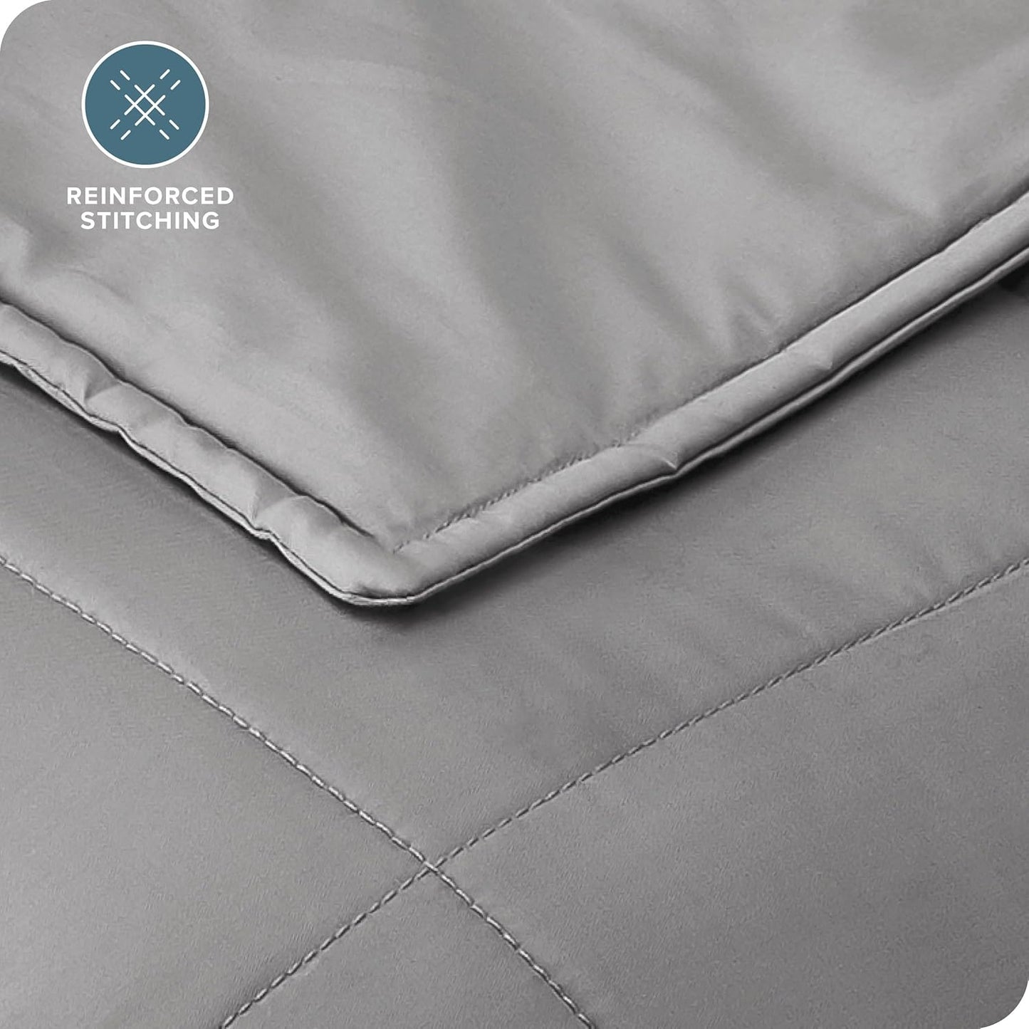 Weighted Blanket for Adults 30Lb (87" X 80") - All-Natural 100% Cotton - Premium Heavy Blanket Nontoxic Glass Beads (Light Grey, 87"X80")