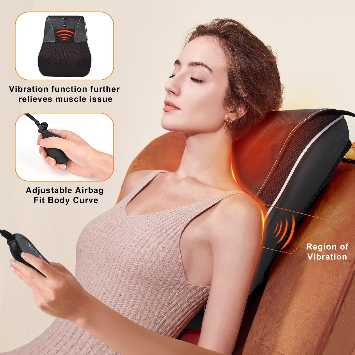 Shiatsu Neck and Back Massager with Heat,Neck Massager for Pain Relief Deep Tissue, Gifts for Mom,Dad,Women
