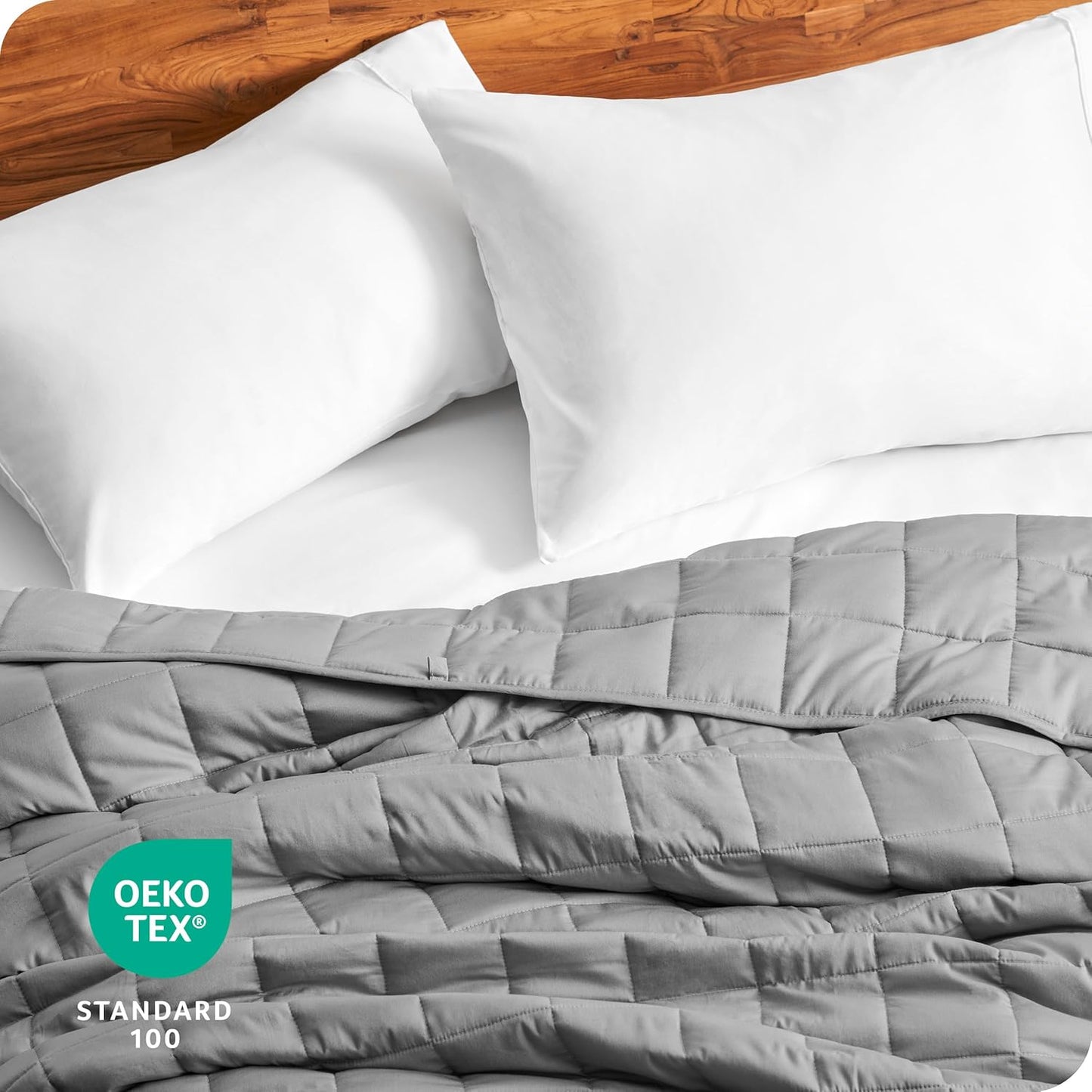 Weighted Blanket for Adults 30Lb (87" X 80") - All-Natural 100% Cotton - Premium Heavy Blanket Nontoxic Glass Beads (Light Grey, 87"X80")