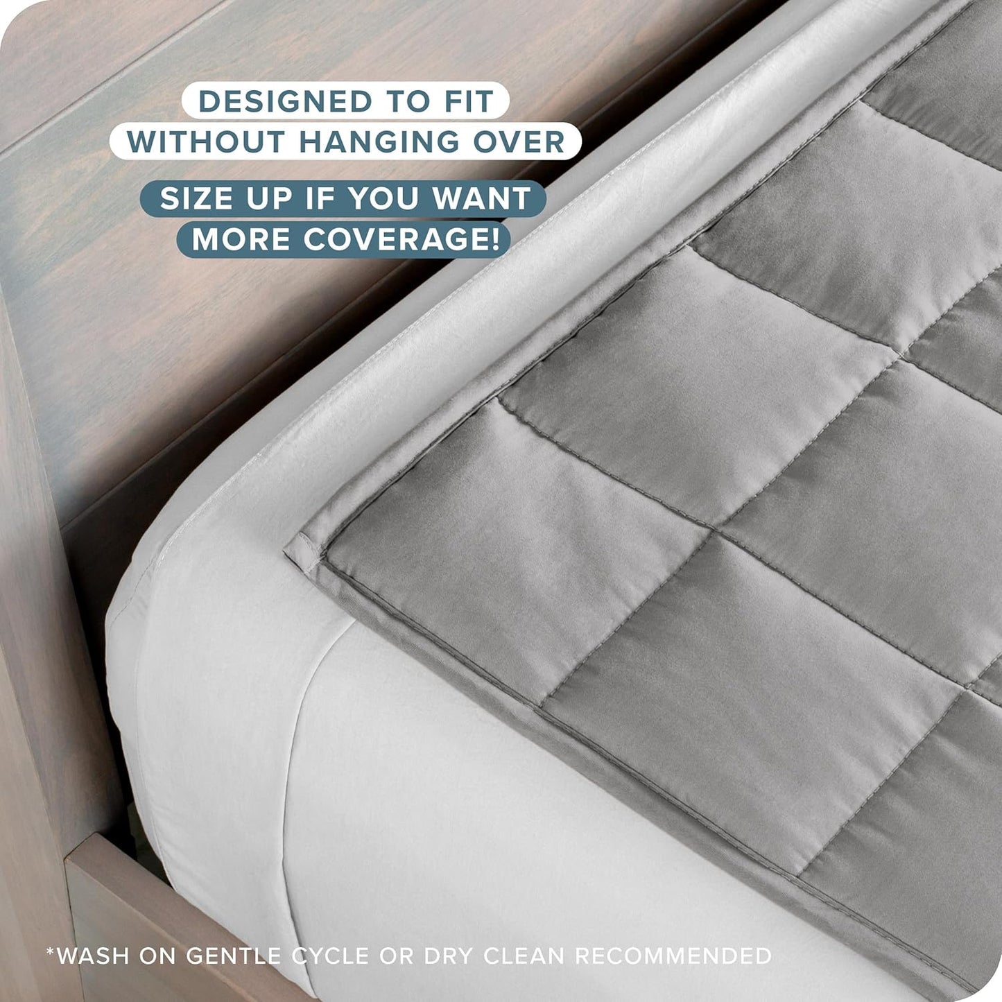 Weighted Blanket for Adults 30Lb (87" X 80") - All-Natural 100% Cotton - Premium Heavy Blanket Nontoxic Glass Beads (Light Grey, 87"X80")