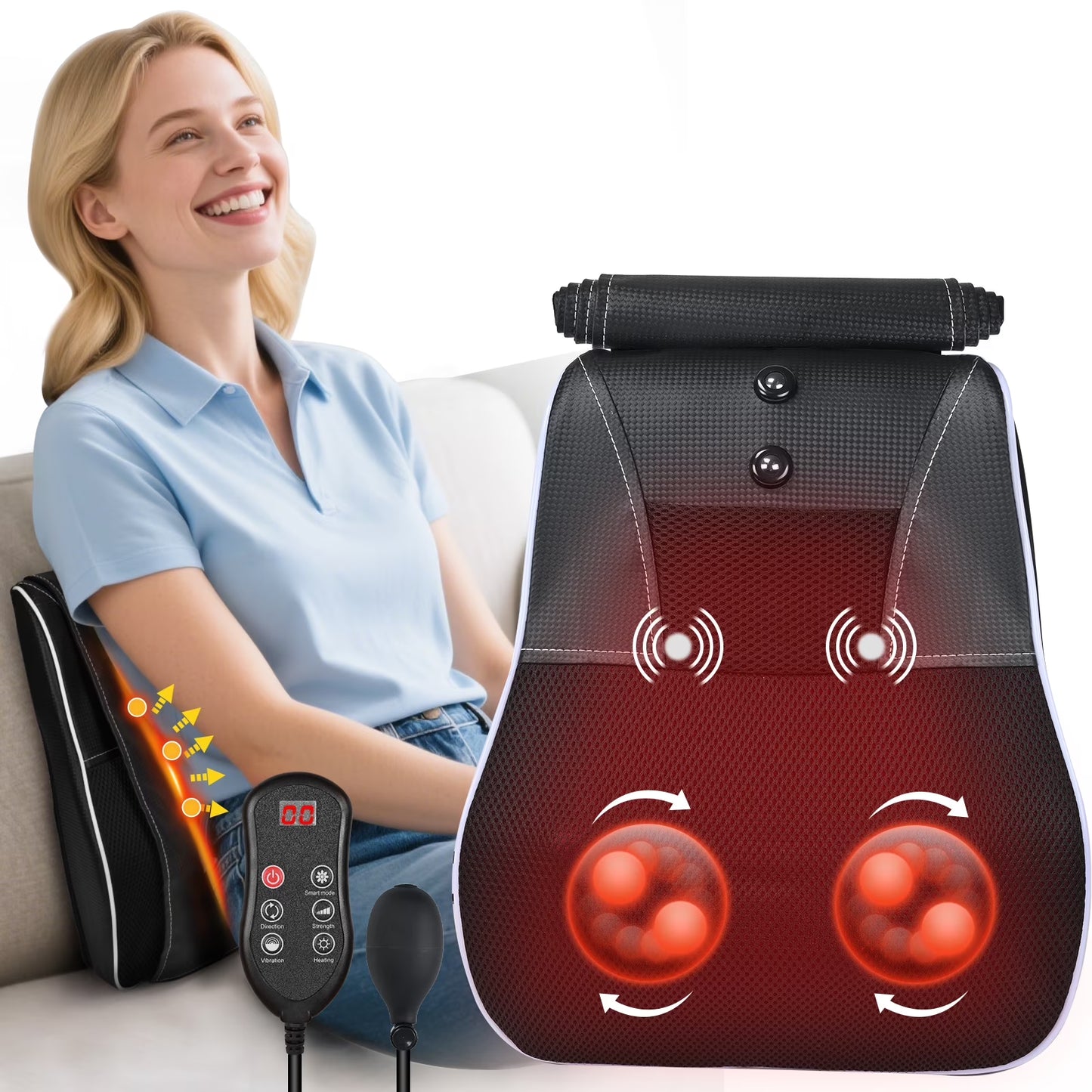 Shiatsu Neck and Back Massager with Heat,Neck Massager for Pain Relief Deep Tissue, Gifts for Mom,Dad,Women