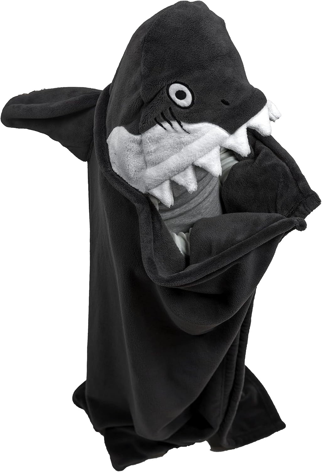 Wearable Hooded Blanket for Kids, Animal Hooded Blanket (Shark)