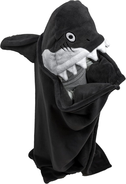 Wearable Hooded Blanket for Kids, Animal Hooded Blanket (Shark)