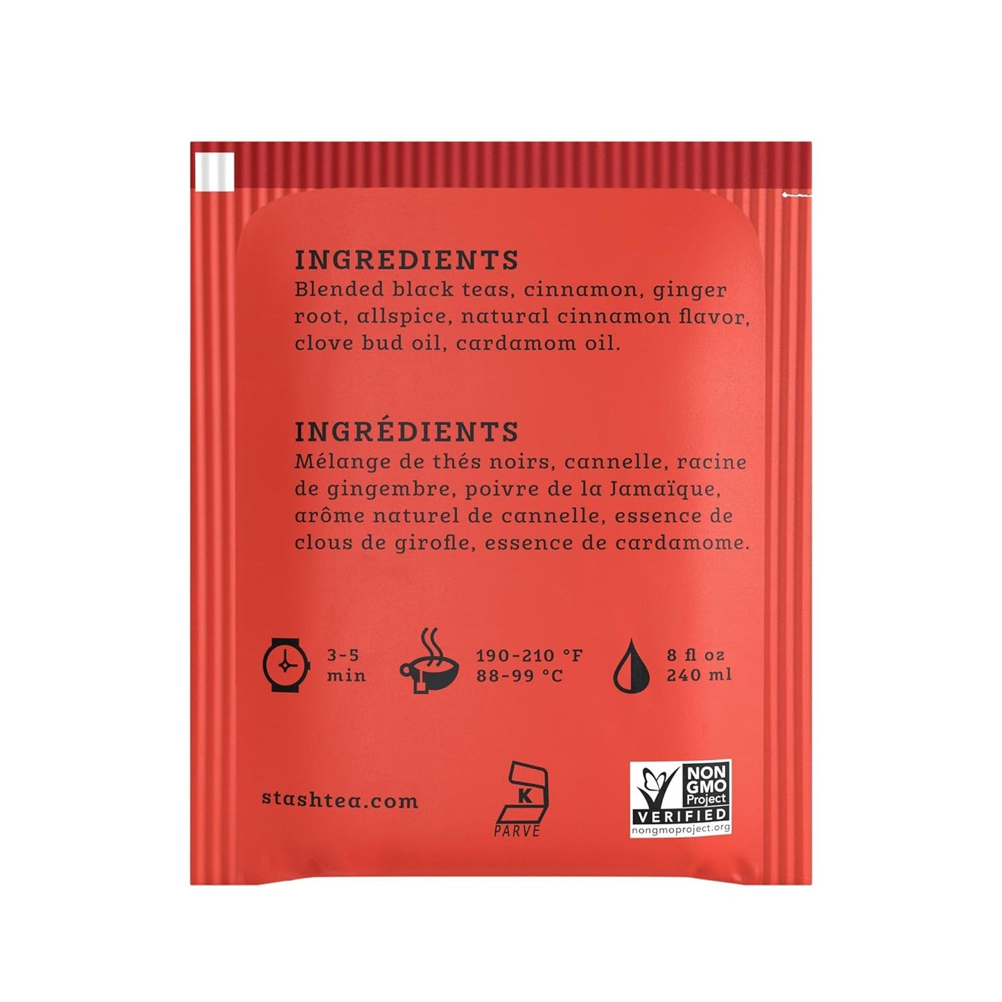 Tea Chai Spice Black Tea, 6 Boxes with 20 Tea Bags Each (120 Tea Bags Total)