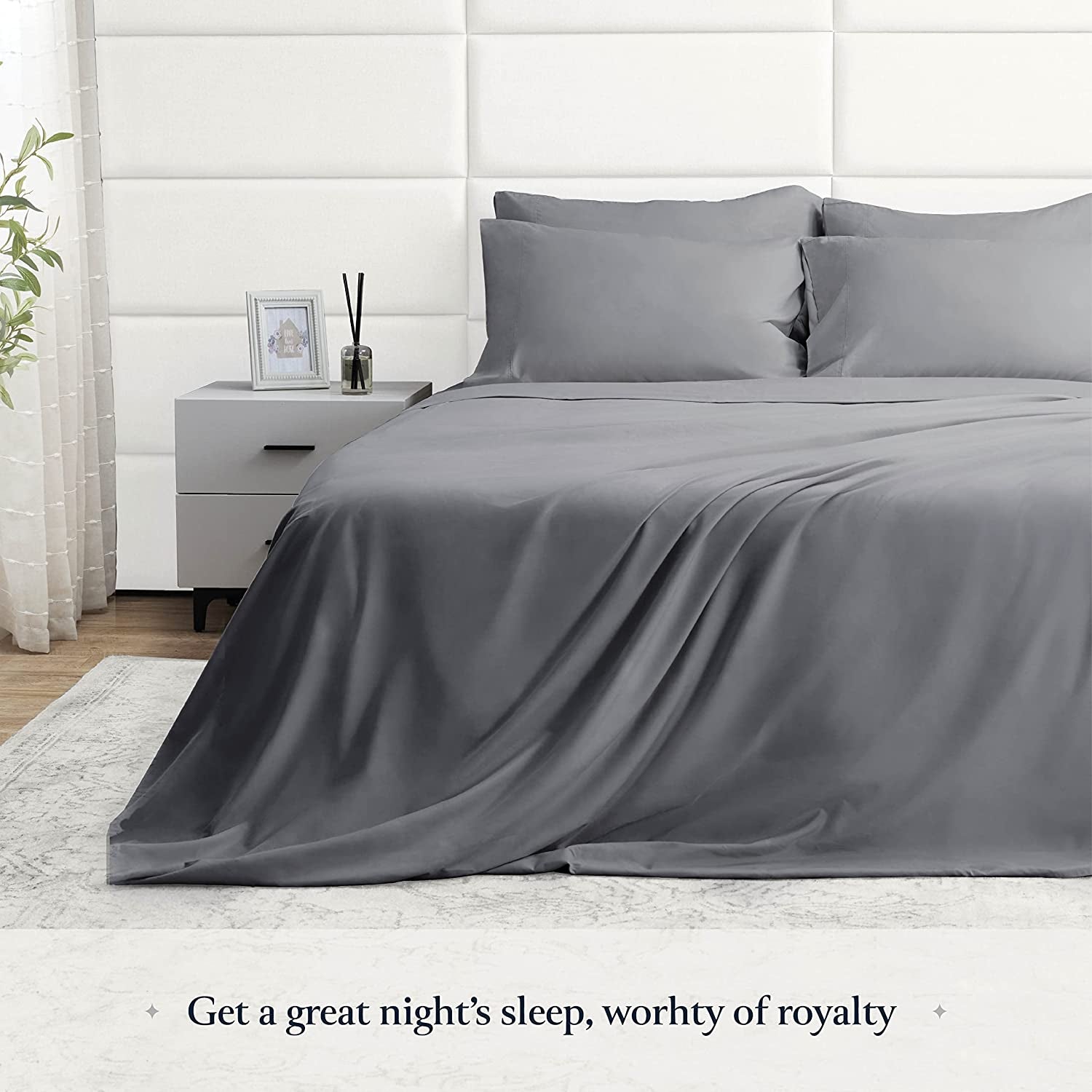 Silky Soft Cali King Sheet Set -Luxury 6 Piece Bed Sheets for California King Size Bed, Secure-Fit Deep Pocket Sheets with Elastic, Breathable Hotel Sheets & Pillowcase Set, Wrinkle Free