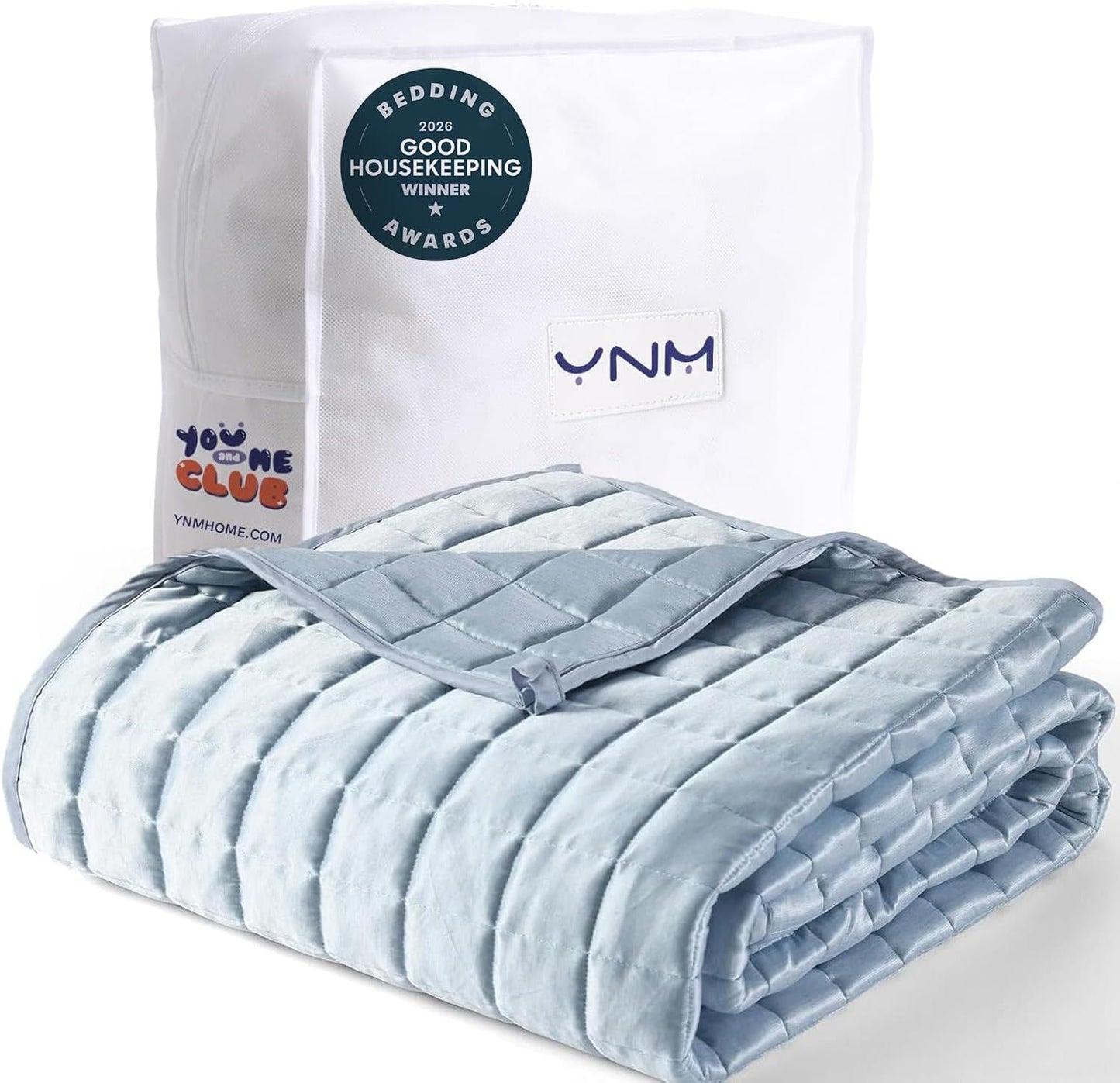 Cooling Weighted Blanket for Adults, 12Lbs Heavy Bed Throw Comforter with 100% PE Fabric, Ideal for Hot Sleepers or Summer Days(48X72 Inches for Twin/Full Bed, 12 Pounds, Blue)
