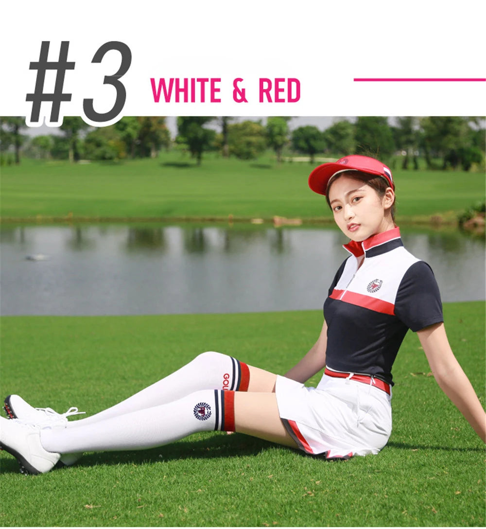Golf Socks High Thin Soft Breathable Thight Stocking Women Girl Sport Socks Legging for Golf Tennis Bicycle Sport Socks