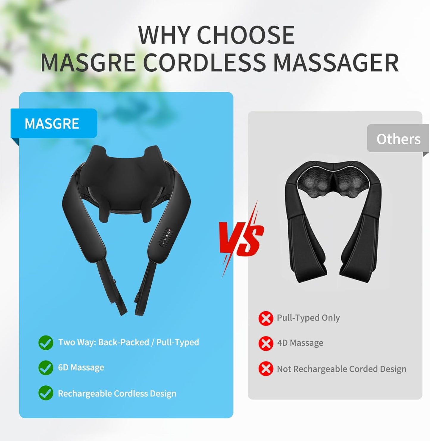 Shiatsu Neck Massager for Pain Relief Deep Tissue, Cordless Shoulder and Back Massager with Heat, Kneading Whole Body Massager Use for Home Office Car, Gifts for Mom Dad Him Her