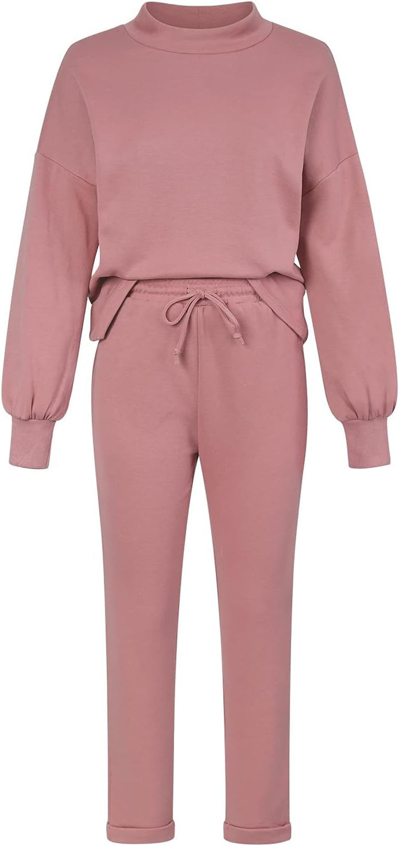 Women'S 2 Piece Outfits Long Sleeve Pullover Sweatshirt Jogger Pants Sweatsuit