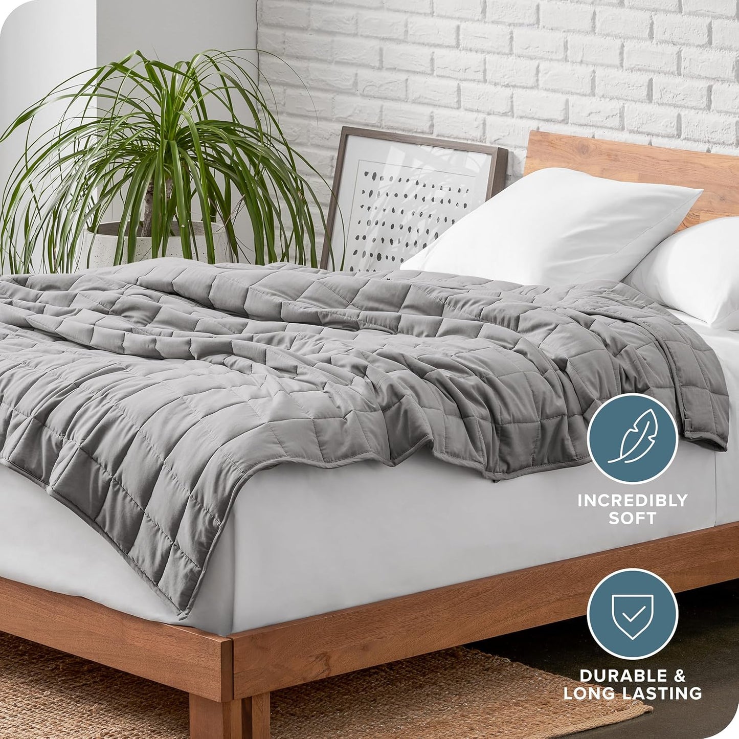 Weighted Blanket for Adults 30Lb (87" X 80") - All-Natural 100% Cotton - Premium Heavy Blanket Nontoxic Glass Beads (Light Grey, 87"X80")