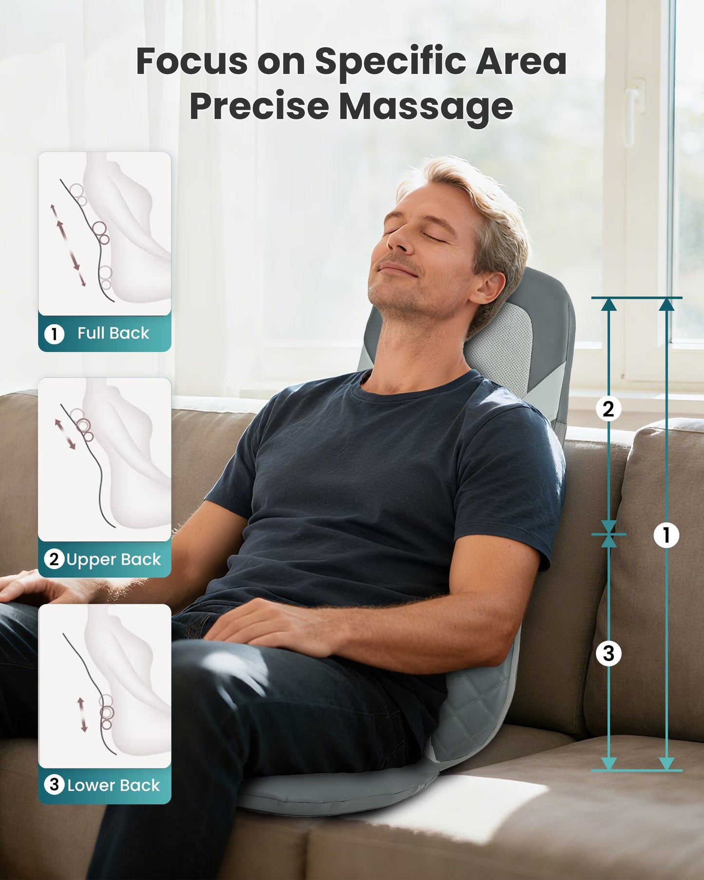 2026 Upgraded Shiatsu Back Massager with Heat, Full Back and Seat Massage Cushion for Pain Relief and Relaxation