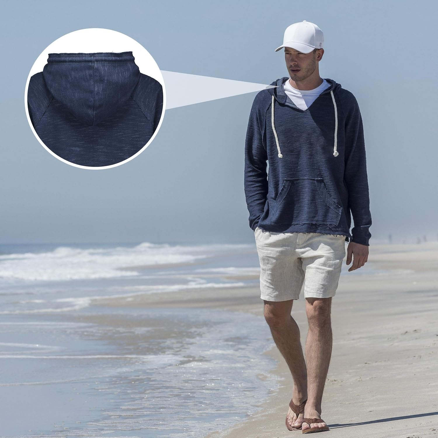Men'S Baja Hoodie - Lightweight Pullover Hoodie