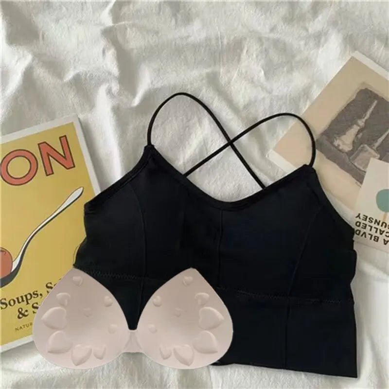 Women Cross Strap Sports Bra Top Women Push up Sport Bra Yoga Gym Crop Top Brassiere Fitness Top Sport Bra Breathable Bras