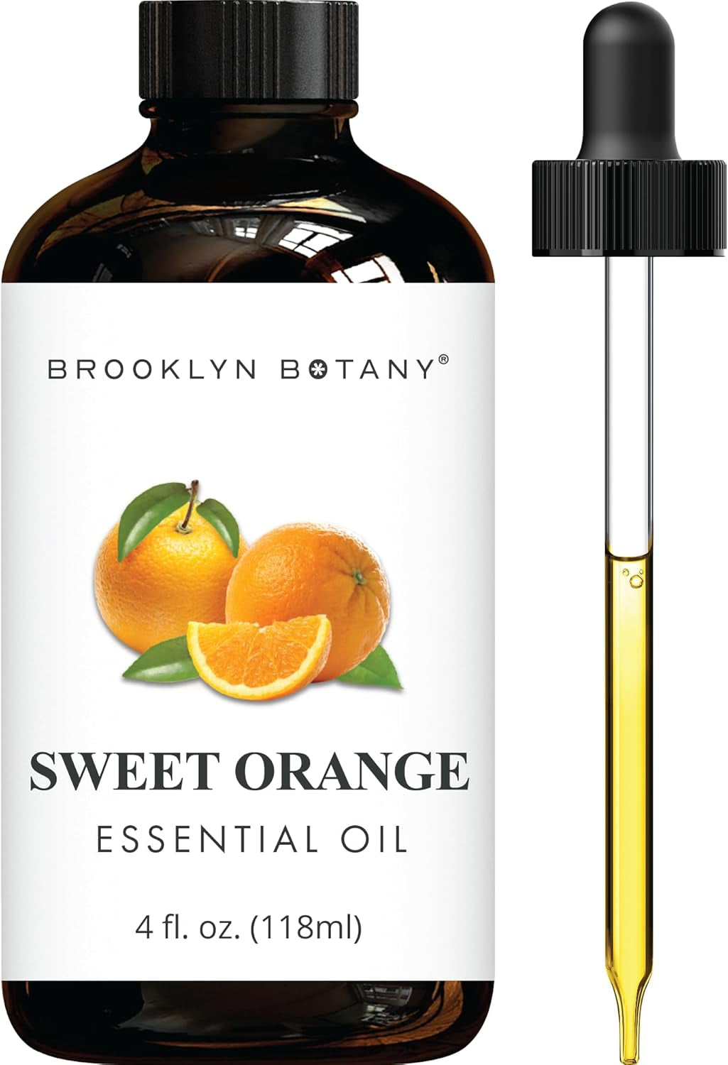 Sweet Orange Essential Oil - Huge 4 Fl Oz - 100% Pure and Natural - Premium Grade with Dropper - for Aromatherapy and Diffuser