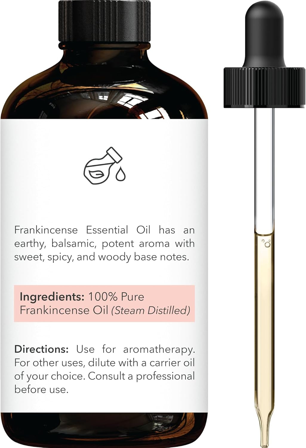 Frankincense Essential Oil - Huge 4 Fl Oz - 100% Pure and Natural - Premium Grade with Dropper - for Aromatherapy and Diffuser
