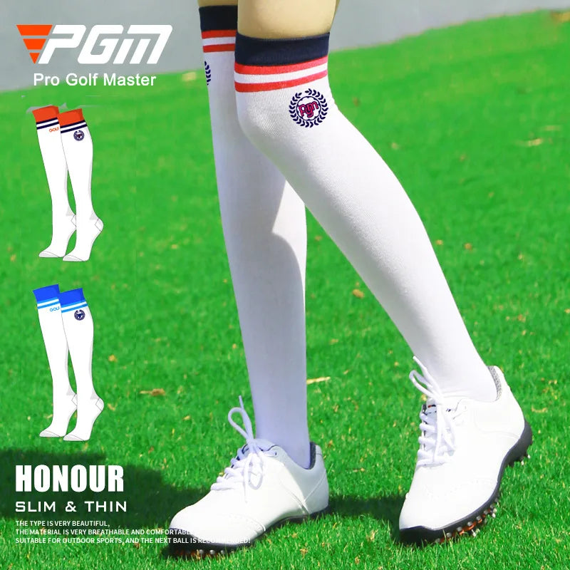 Golf Socks High Thin Soft Breathable Thight Stocking Women Girl Sport Socks Legging for Golf Tennis Bicycle Sport Socks