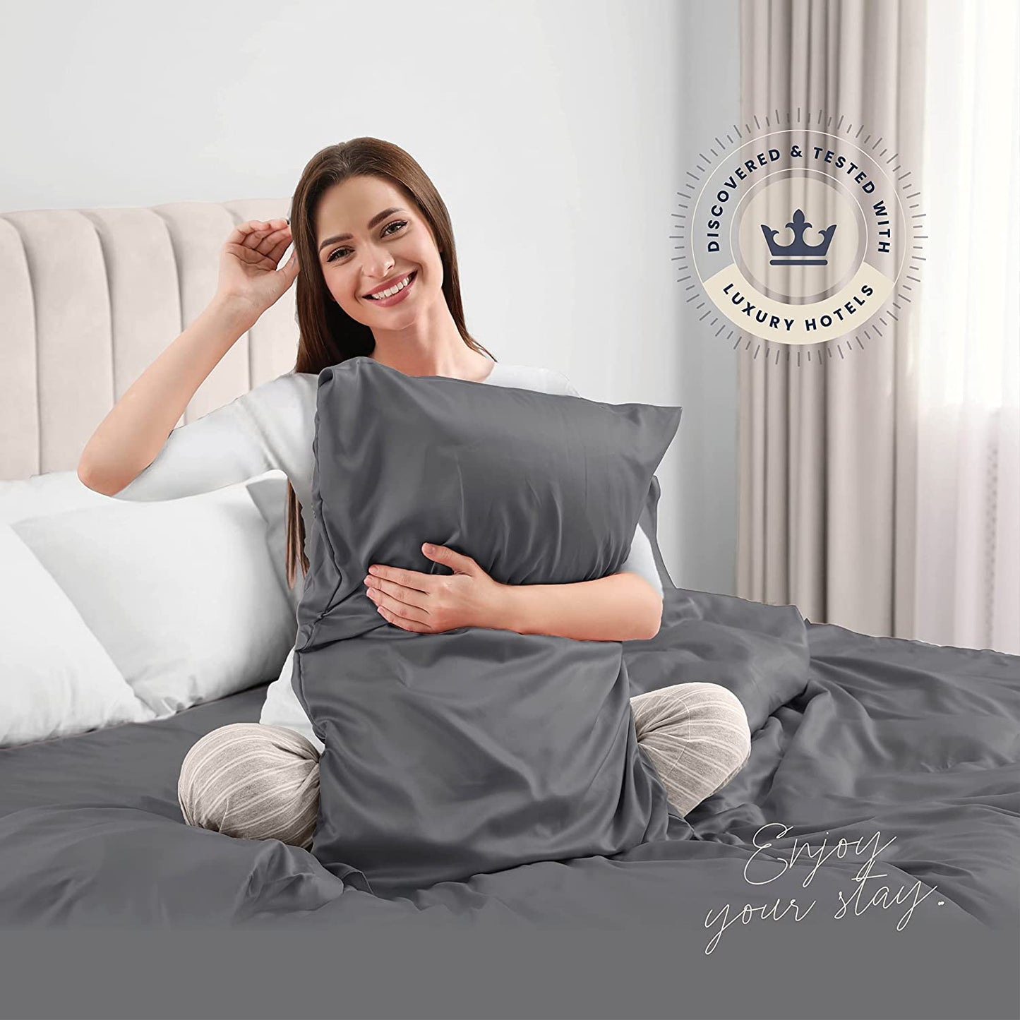 Silky Soft Cali King Sheet Set -Luxury 6 Piece Bed Sheets for California King Size Bed, Secure-Fit Deep Pocket Sheets with Elastic, Breathable Hotel Sheets & Pillowcase Set, Wrinkle Free