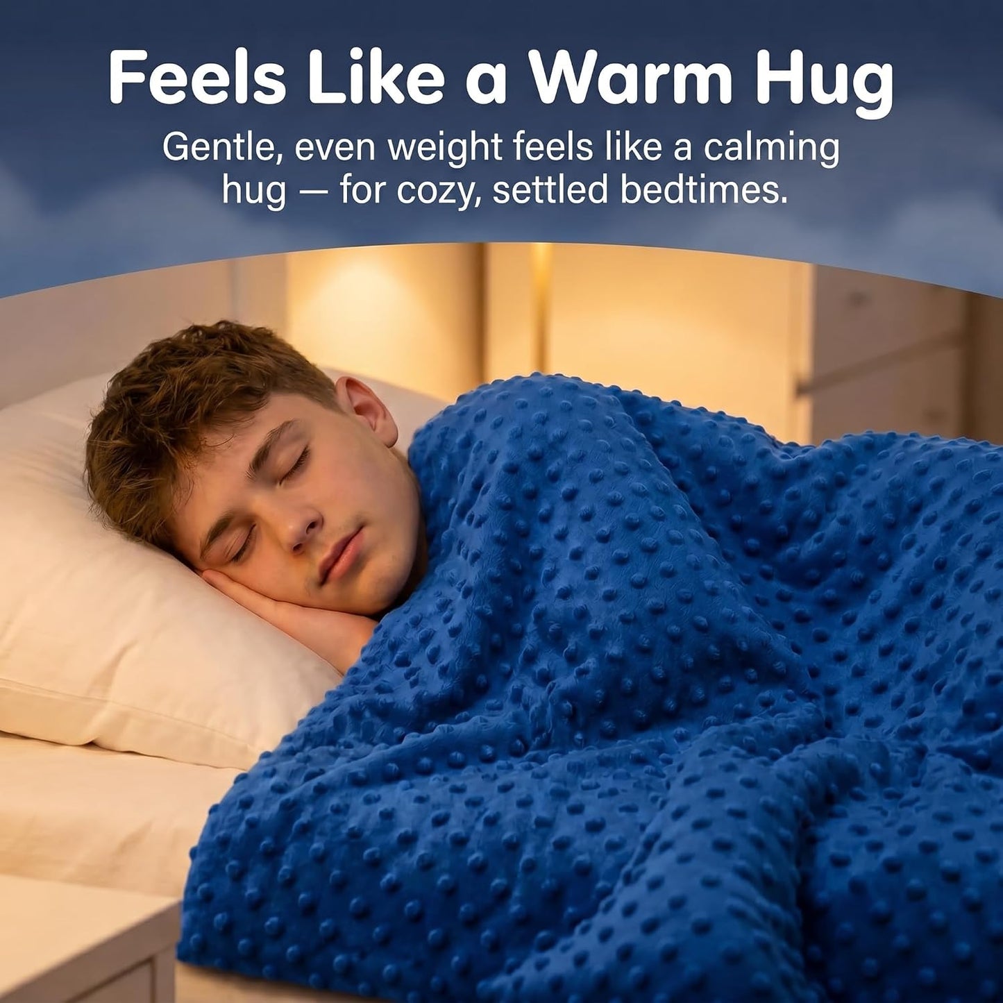Super Soft Weighted Blanket for Kids with Removable Cover - 10 Lbs 48'' X 72'' Comfortable Children Heavy Blanket for Boys and Girls - Comforting Kids Weighted Blanket