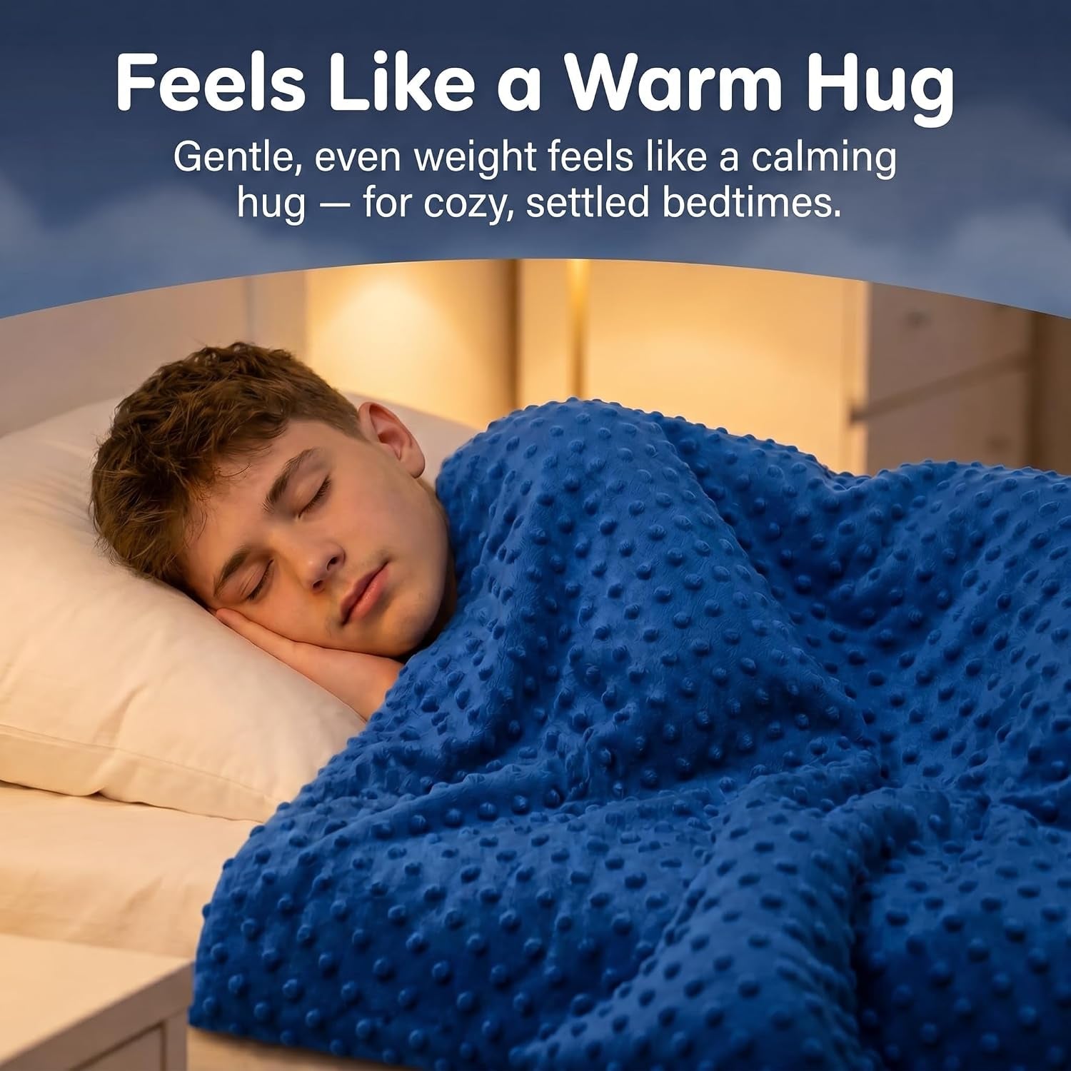 Super Soft Weighted Blanket for Kids with Removable Cover - 10 Lbs 48'' X 72'' Comfortable Children Heavy Blanket for Boys and Girls - Comforting Kids Weighted Blanket